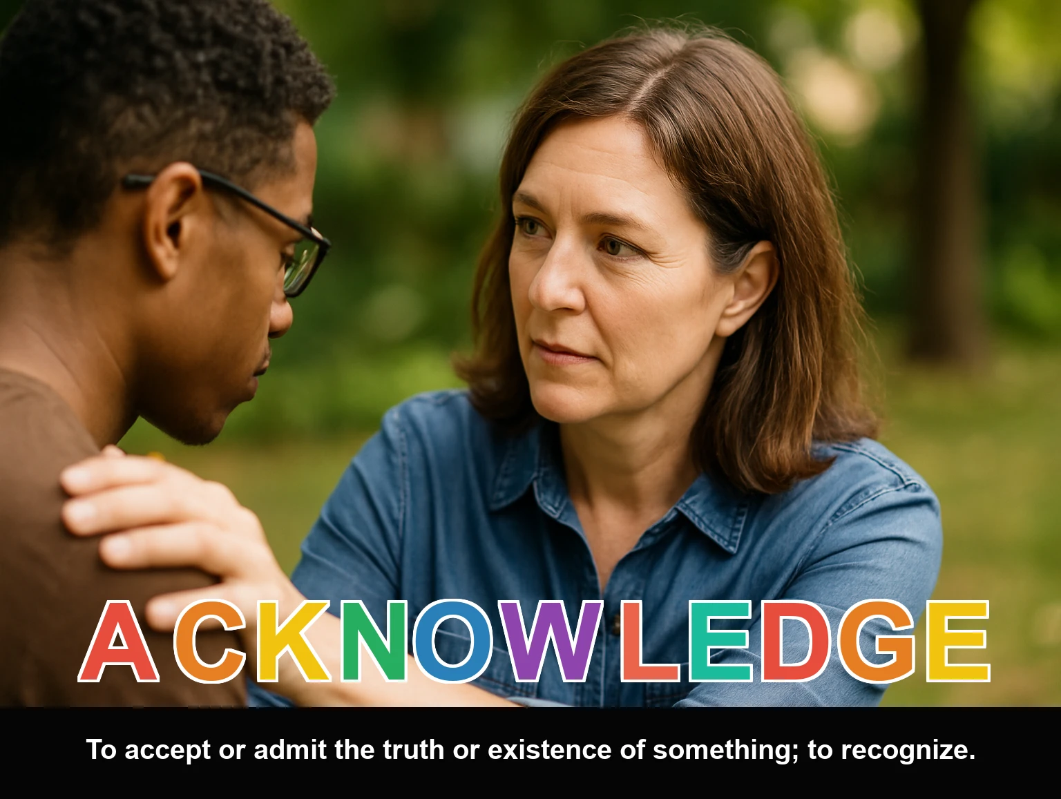 English Illustration for acknowledge